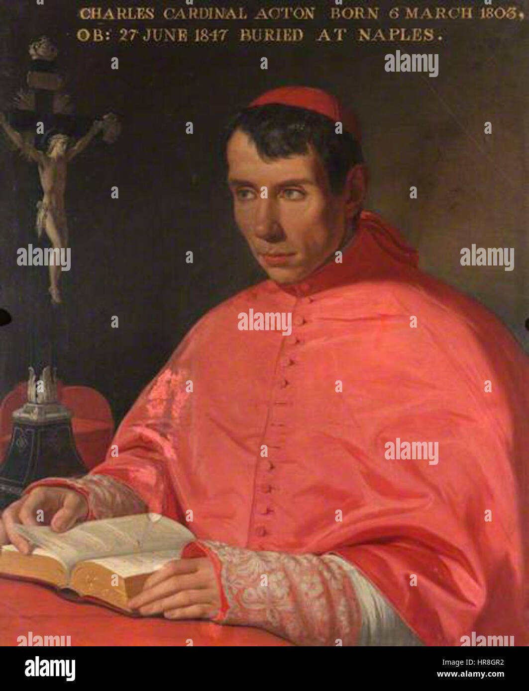 Vincenzo Morani (1809 - 1870). Le Cardinal Charles Edward Januarius Acton (1803-1847) Banque D'Images