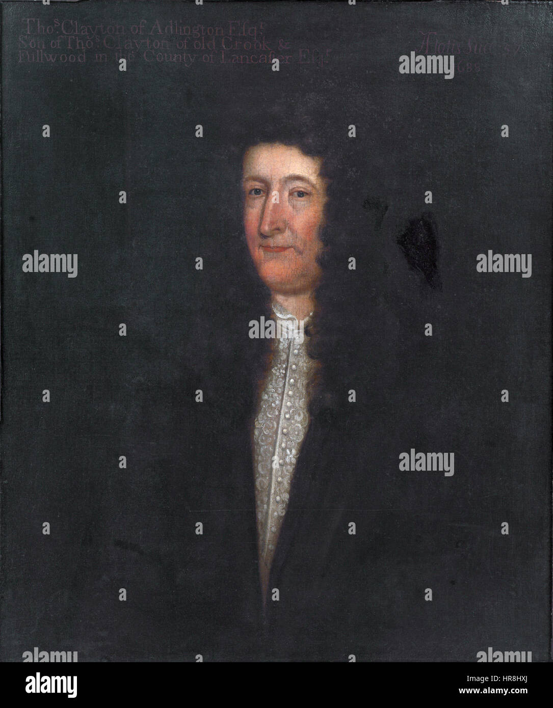 Thomas Clayton de Adlington, âgée de 57 ans, par l'école anglaise de 1688 Banque D'Images