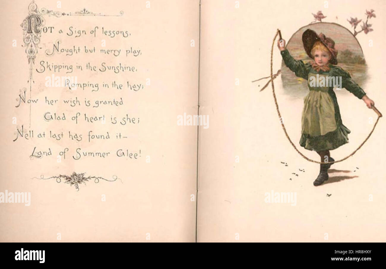 Sockl & Nathan Page de livre 'Terre d'été Glee' c1895 Banque D'Images