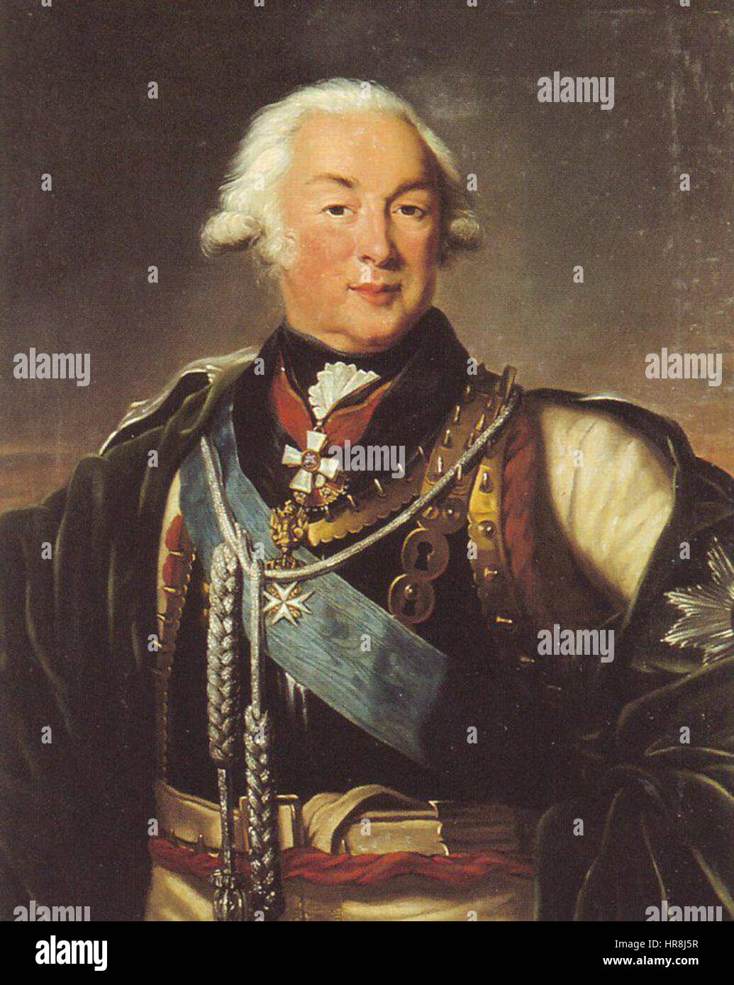 Maréchal Ivan Petrovitch Saltykov, un chef militaire russe, dans un portrait du XVIIIe siècle. Banque D'Images