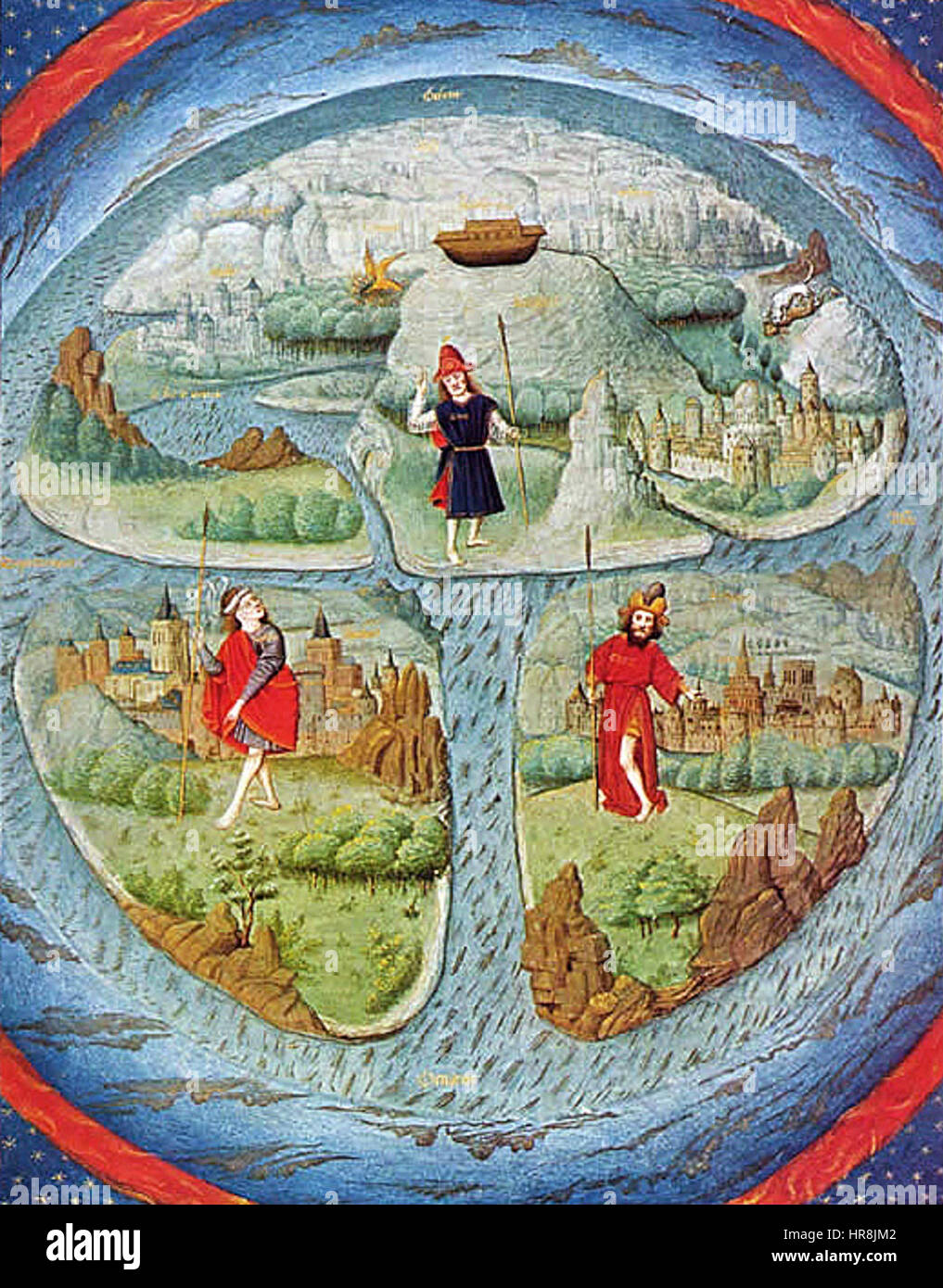 T-O Mappa mundi z Banque D'Images