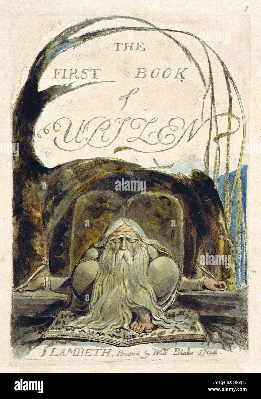 Le premier livre d'Urizen exemplaire B objet 1 Bentley 1 Banque D'Images