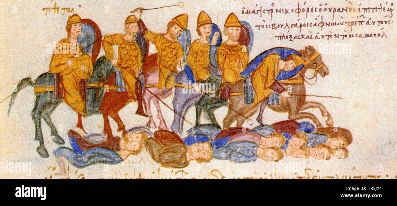 La Chronique de Ioannis Skylitzis Bulagar défaite Banque D'Images