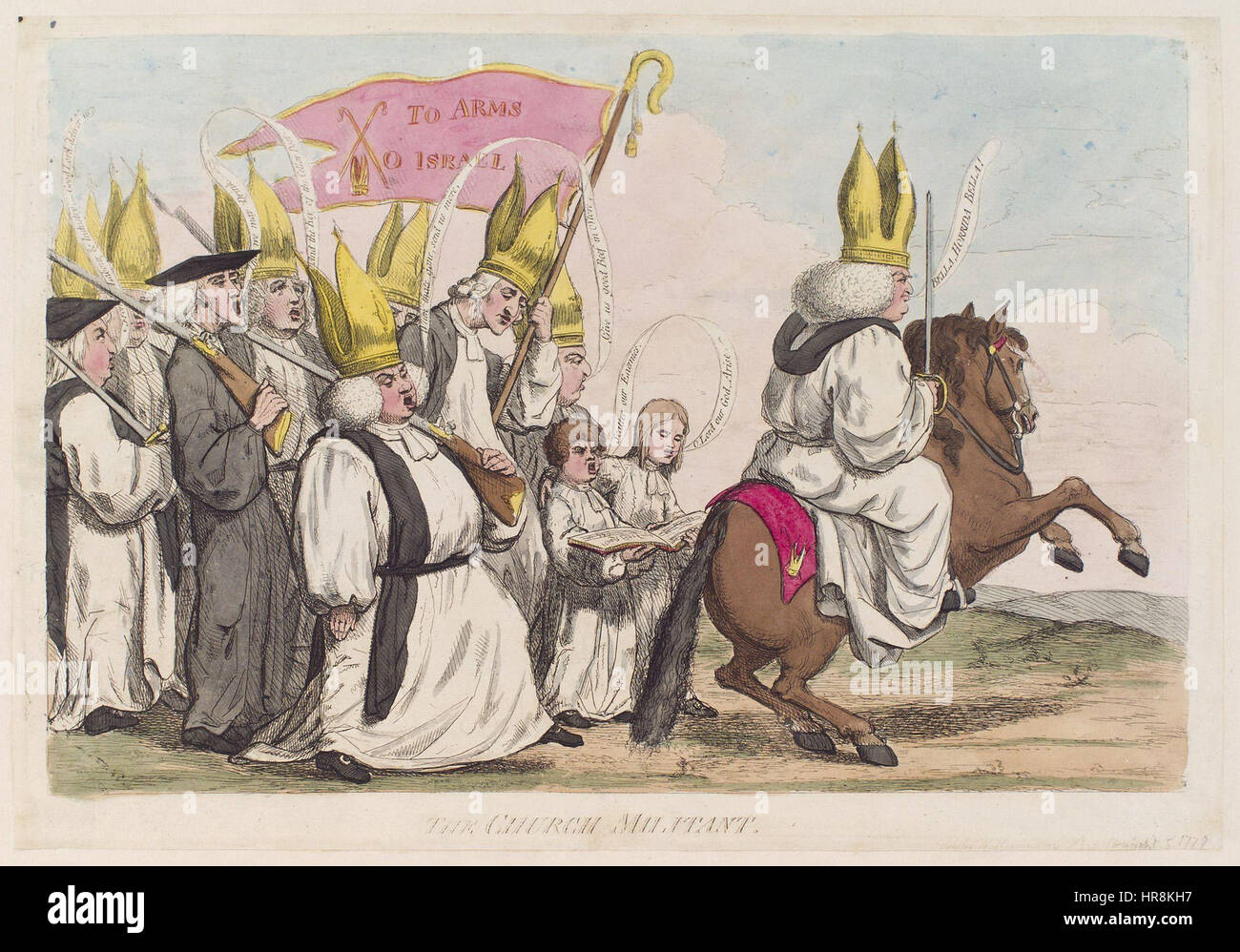 L'église des militants (William Markham) par James Gillray Banque D'Images