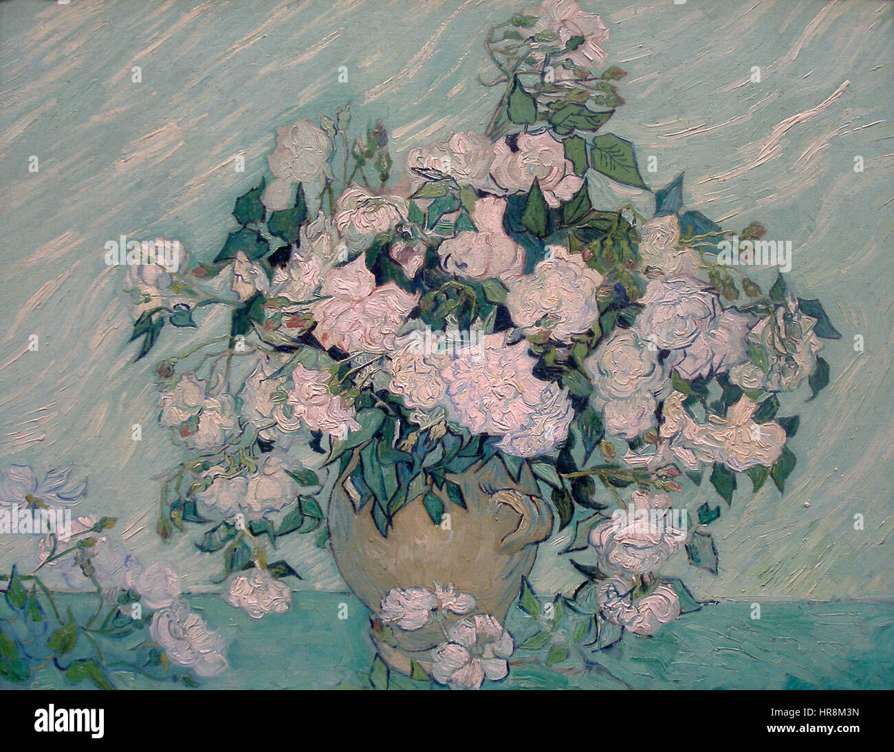 Des roses blanches-1890-Vincent van Gogh Banque D'Images
