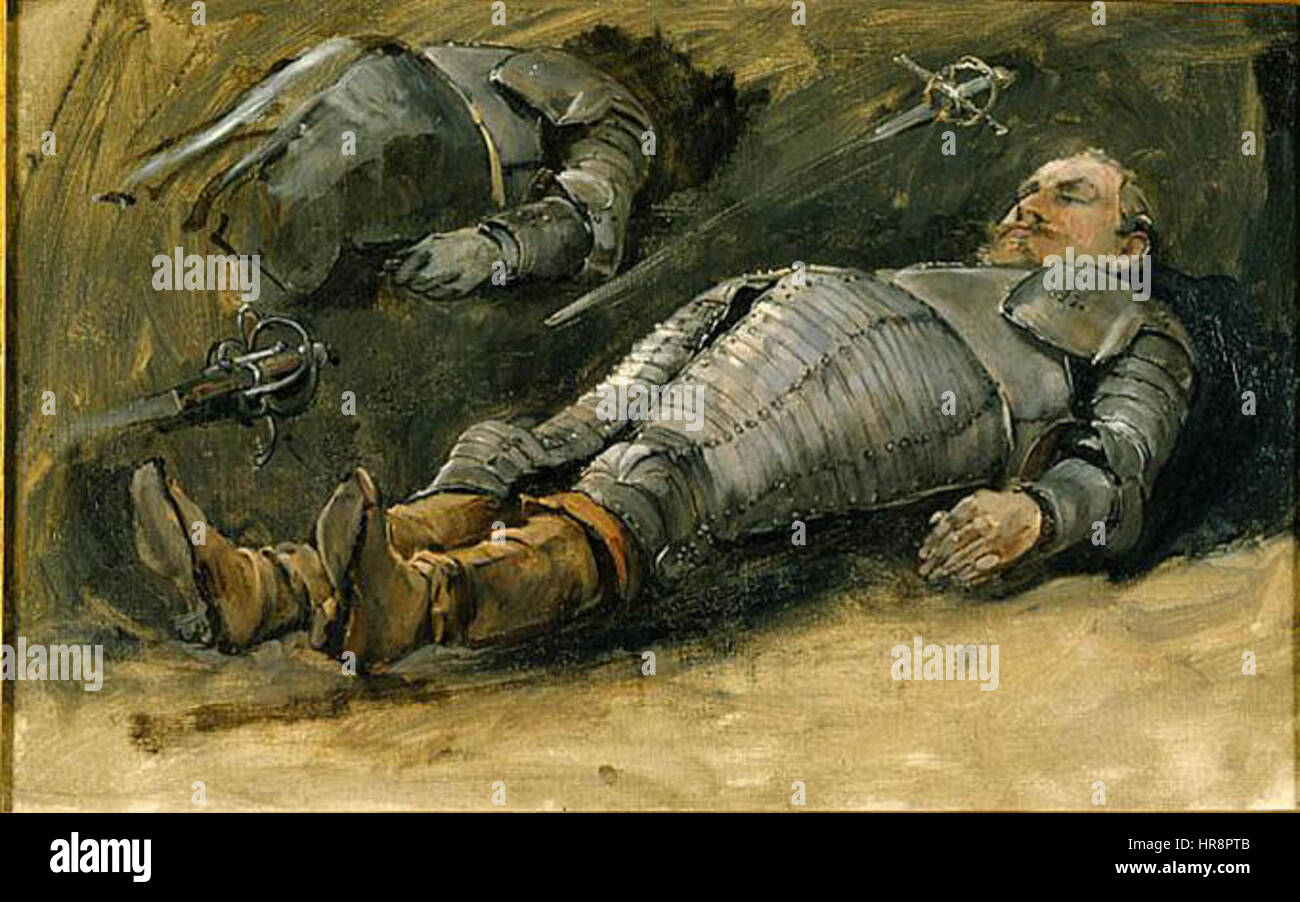 Studie av kungen Gustav II Adolf jusqu'inskeppas aherais j hamnen i Wolgast Banque D'Images