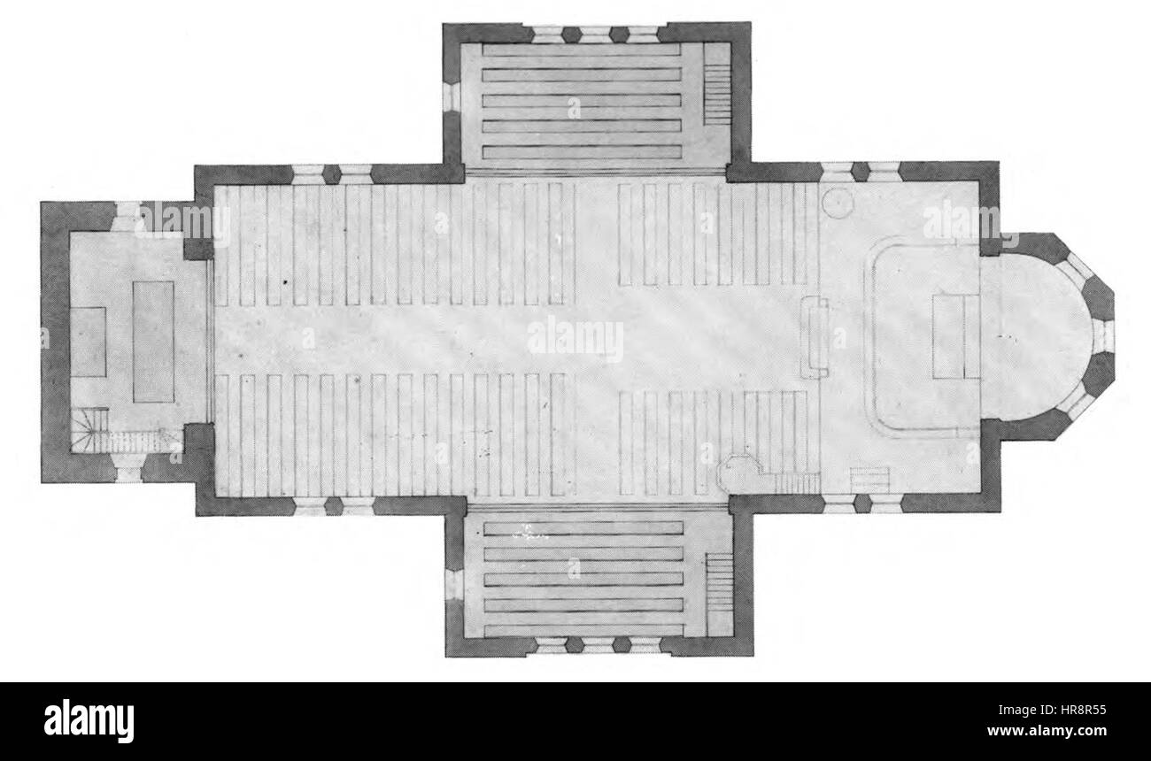 L'église Saint Nikolai - Plan de la galerie Banque D'Images