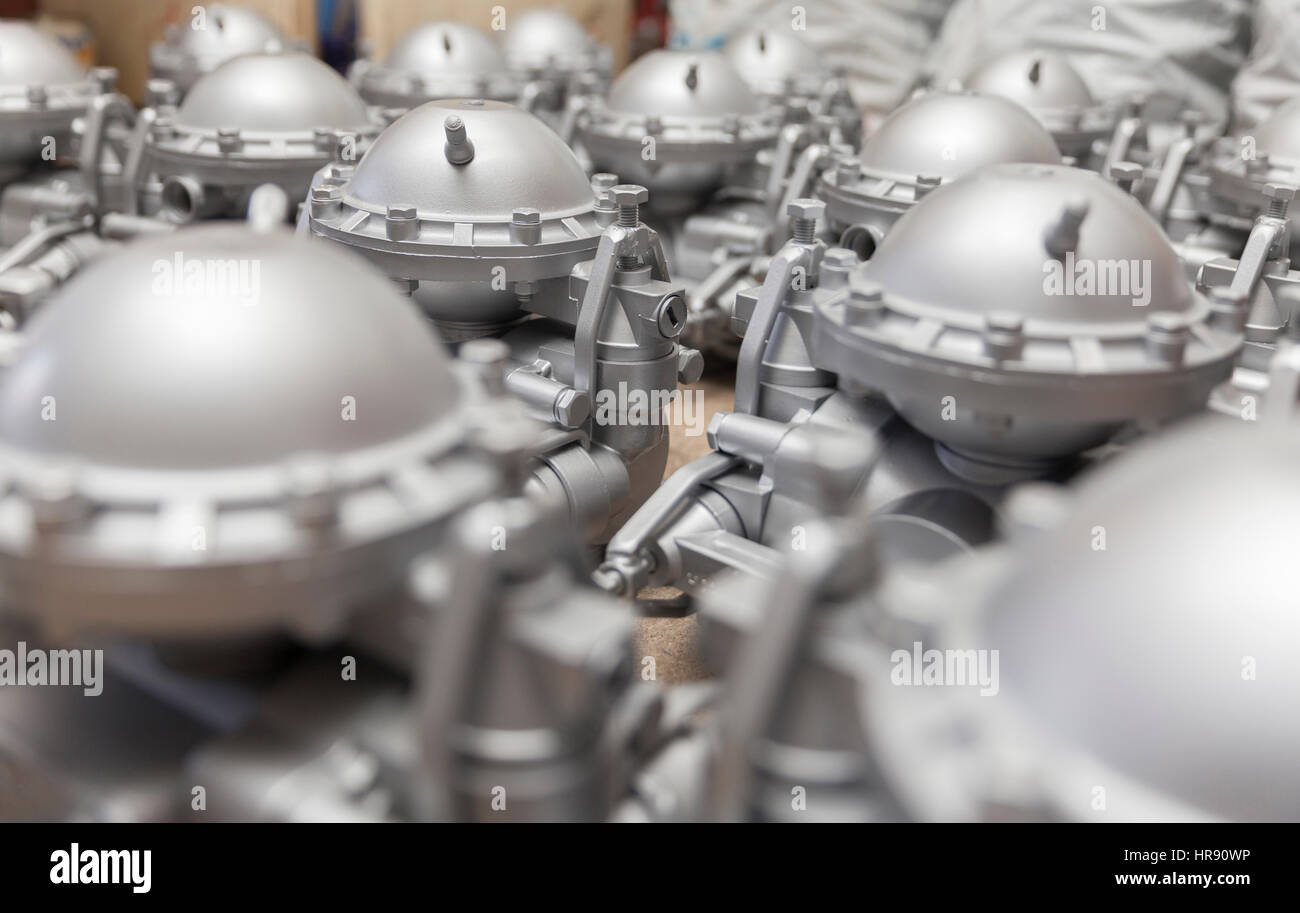 Les pompes à haute pression à la foule Banque D'Images