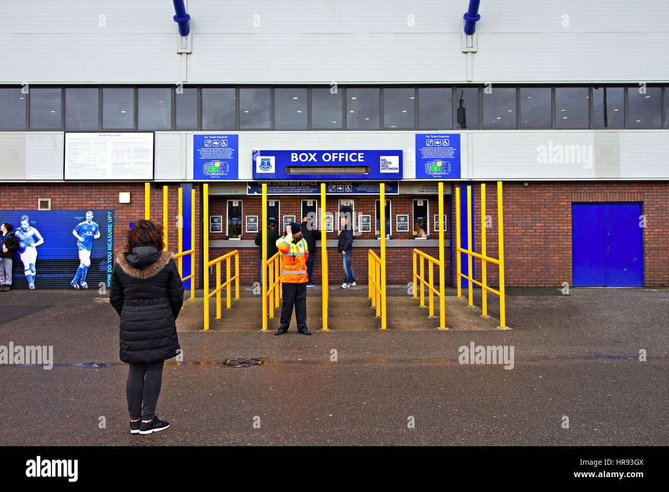 Box office à Goodison Park, domicile de l'Everton Football Club, Liverpool, Royaume-Uni Banque D'Images