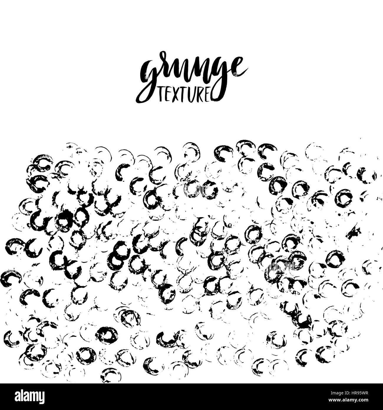 Timbre rond points de fond avec l'espace vide pour votre texte. Forme du cercle. Grunge texture. Illustration de Vecteur