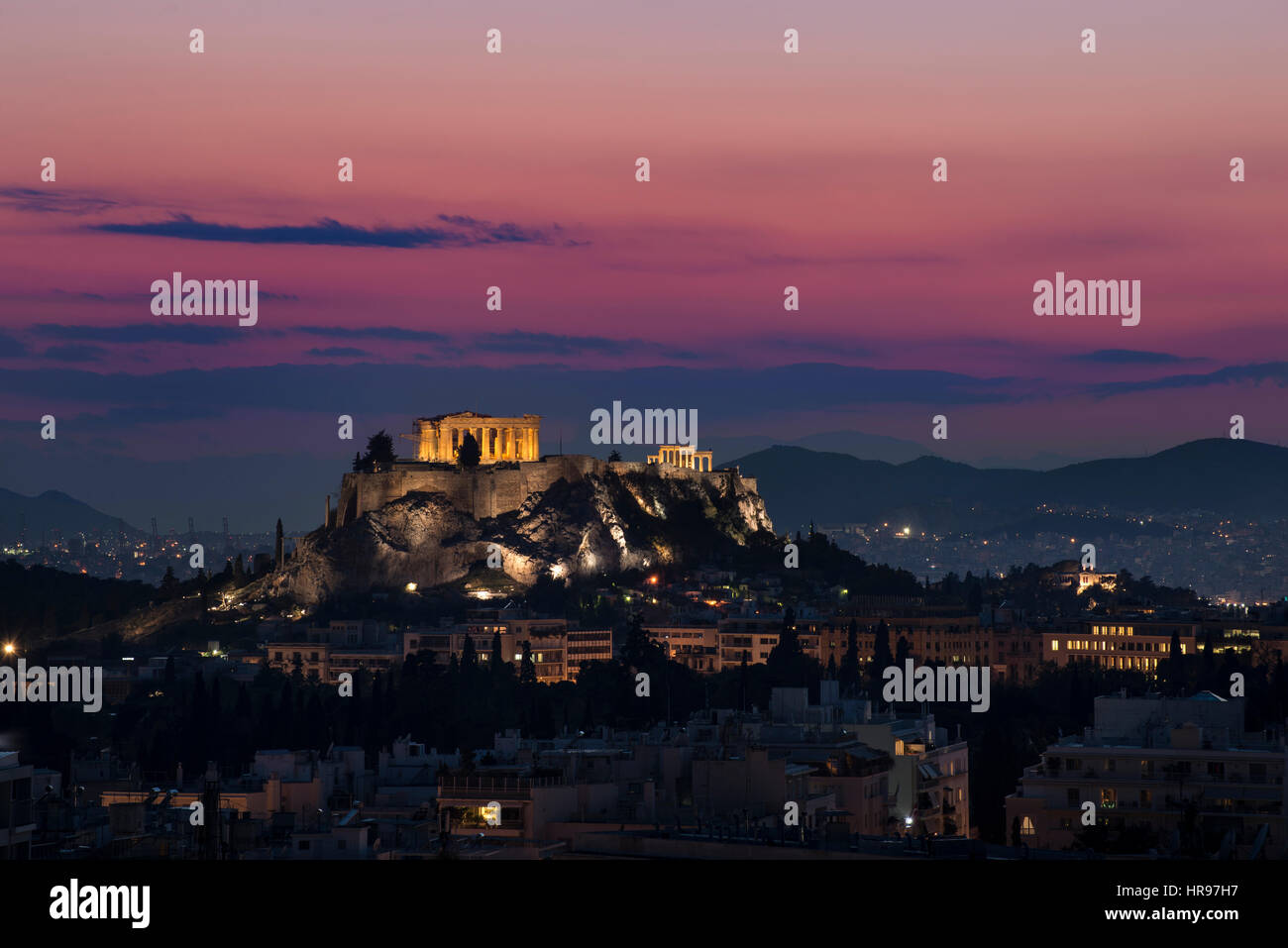 L'Acropole, Athènes Banque D'Images