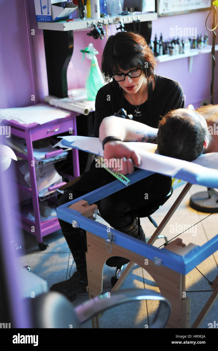 Tatouage poisson Koi Banque D'Images