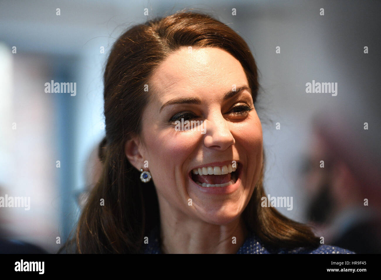 La duchesse de Cambridge sourit au cours d'une visite à la maison Ronald McDonald Evelina Londres où elle a ouvert leur "maison loin de la maison d'hébergement pour les familles des enfants traités à Londres Evelina Children's Hospital. Banque D'Images