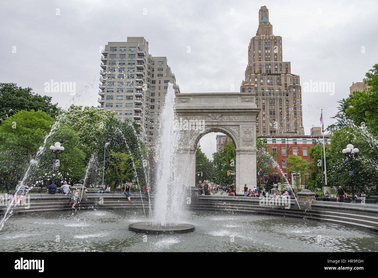 Washington Square Arch dans le Lower Manhattan à New York City Banque D'Images