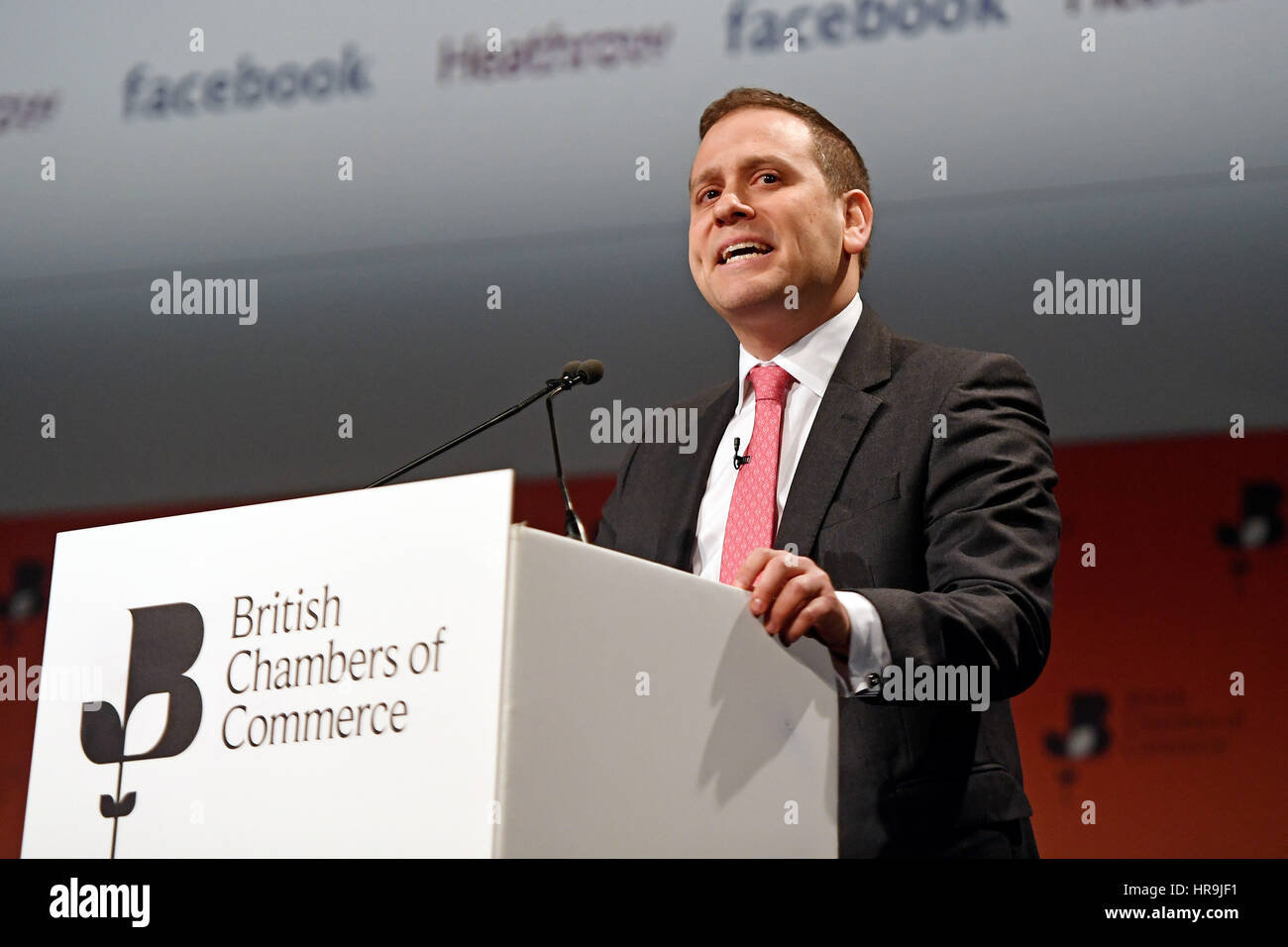 Le Dr Adam Marshall, général de la Chambres de Commerce Britanniques, à la British Chambers of Commerce Conférence annuelle 2017 dans le centre de Londres. Banque D'Images