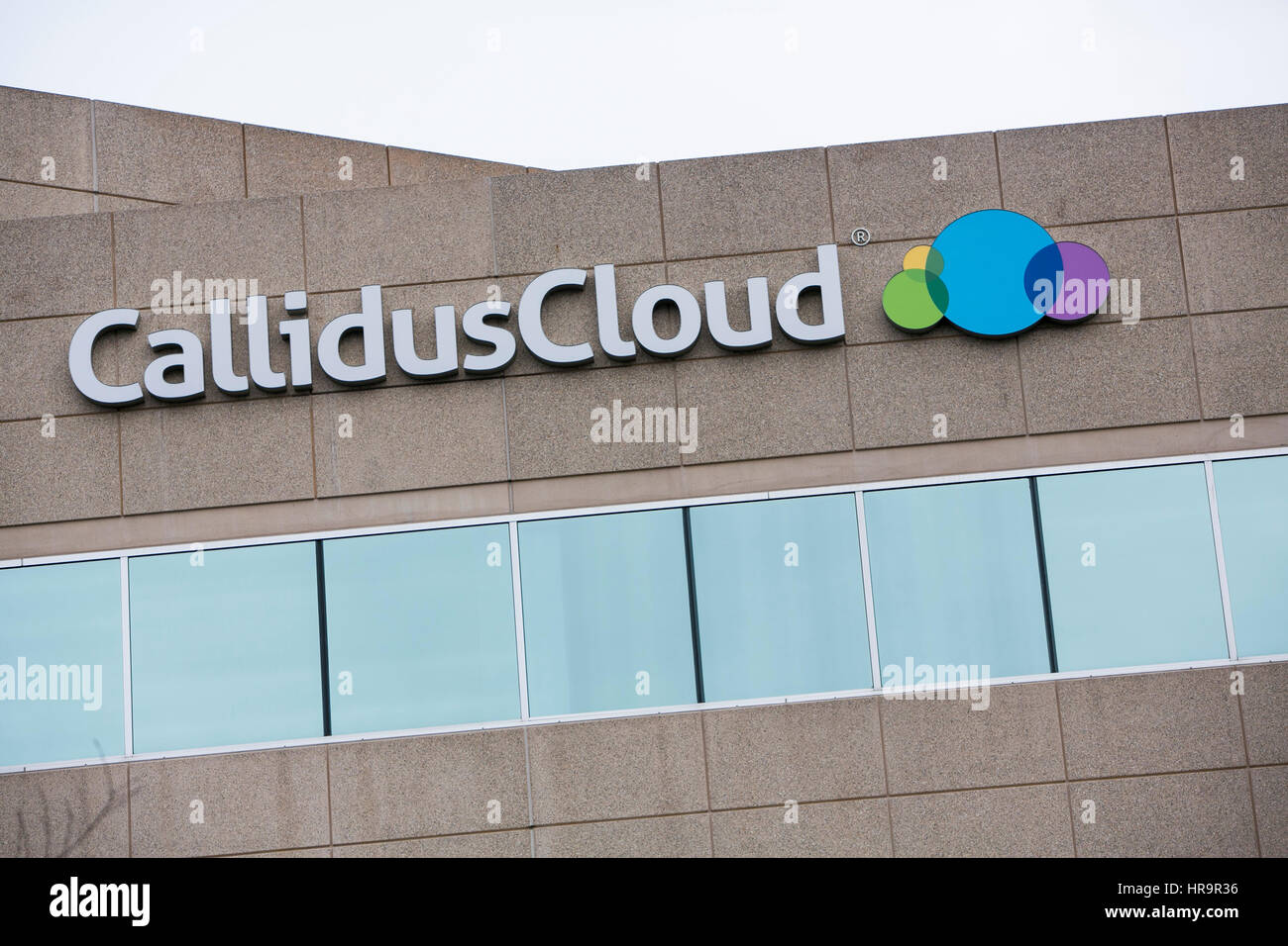 Un logo affiche à l'extérieur du siège de l'CallidusCloud à Dublin, Californie, le 18 février 2017. Banque D'Images