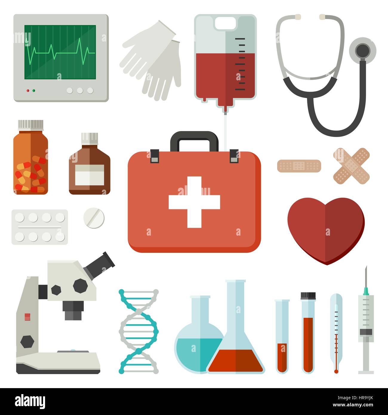 Icônes médicales Illustration de Vecteur