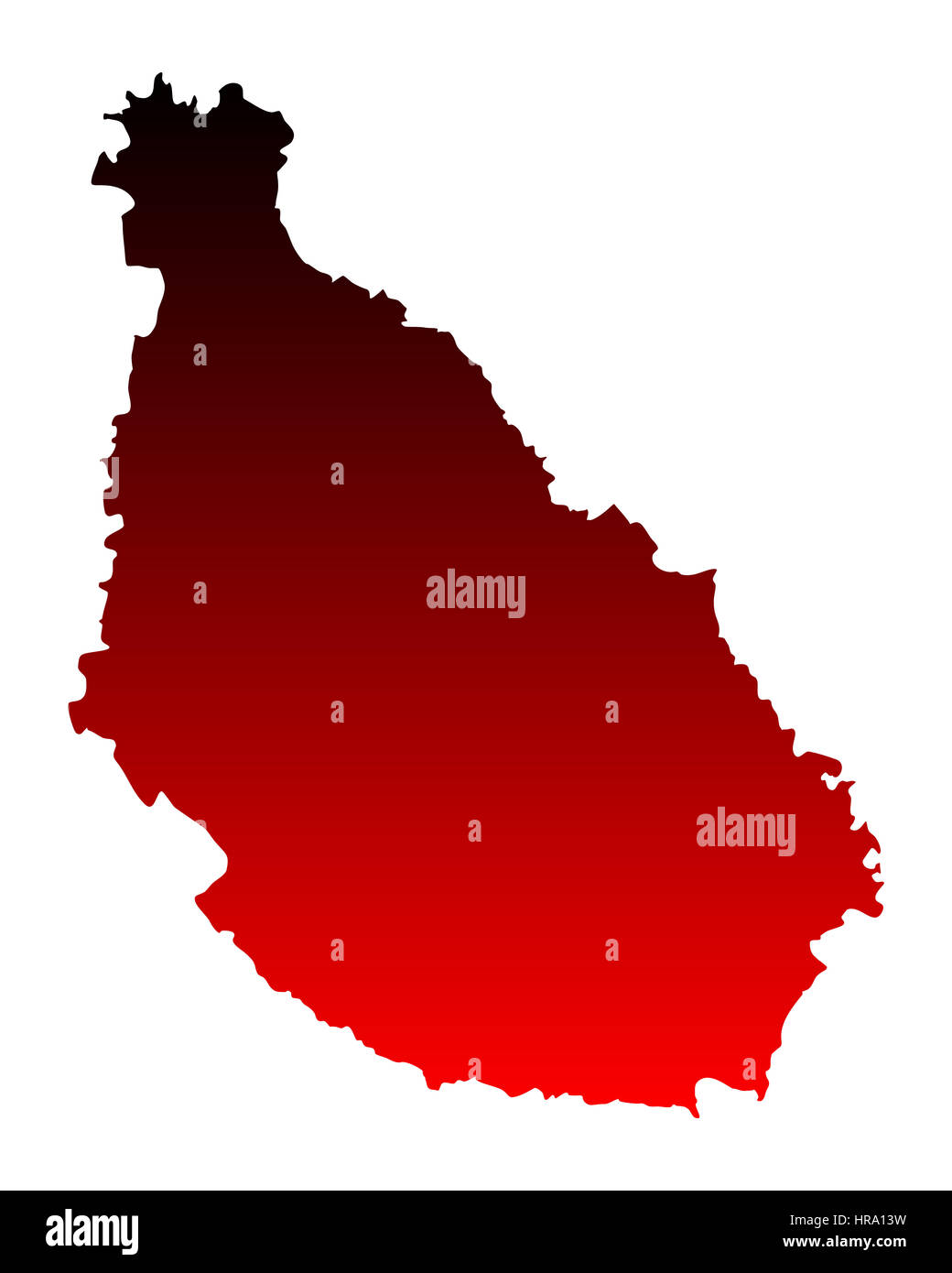 Carte de Santiago Banque D'Images