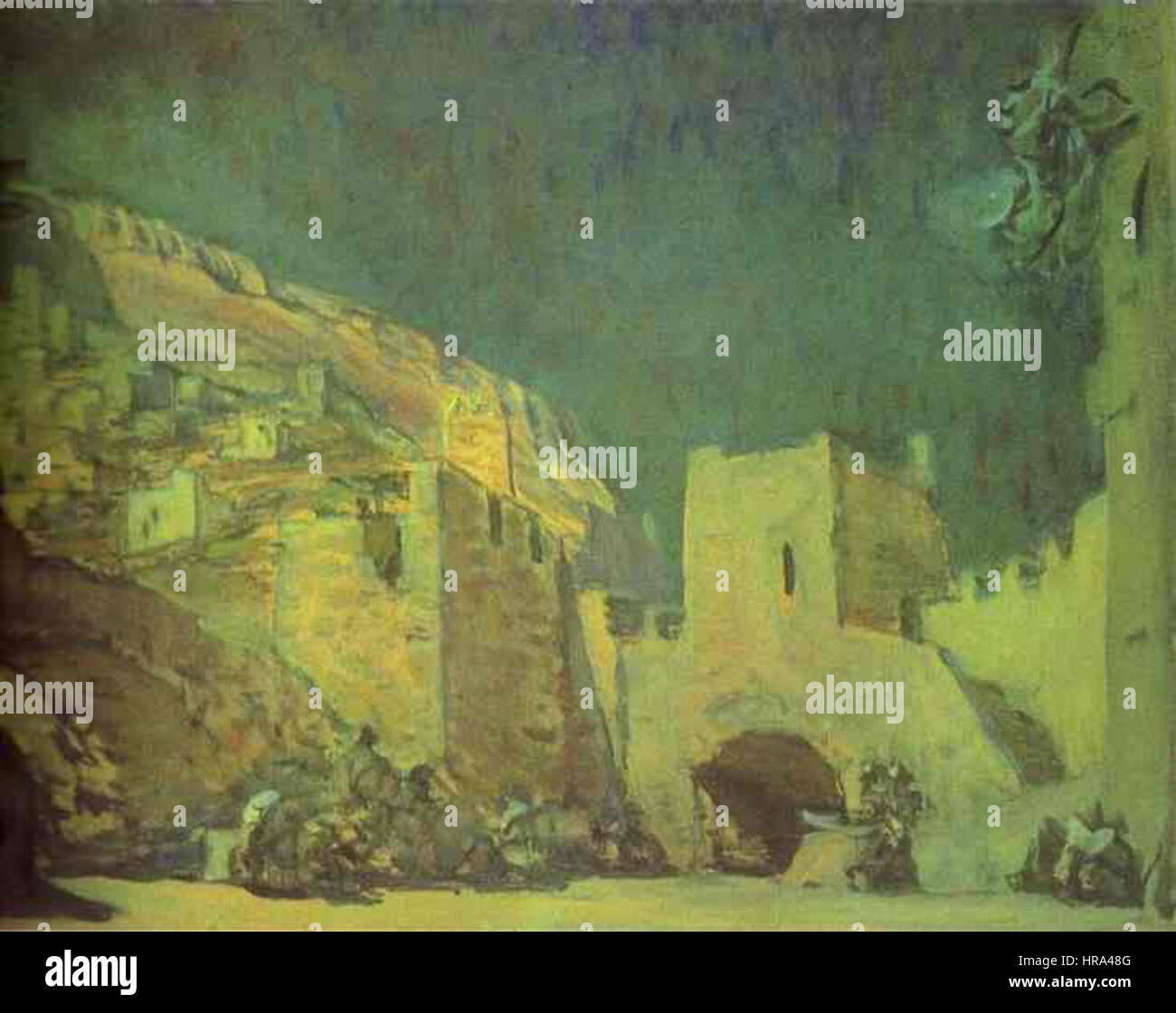 Conception du décor pour l'Opéra Judith par Alexander Serov Banque D'Images