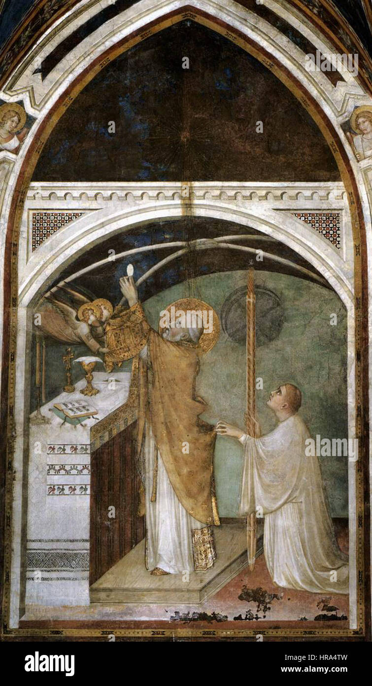 Simone Martini - Masse miraculeuse (scène 7) - WGA21385 Banque D'Images