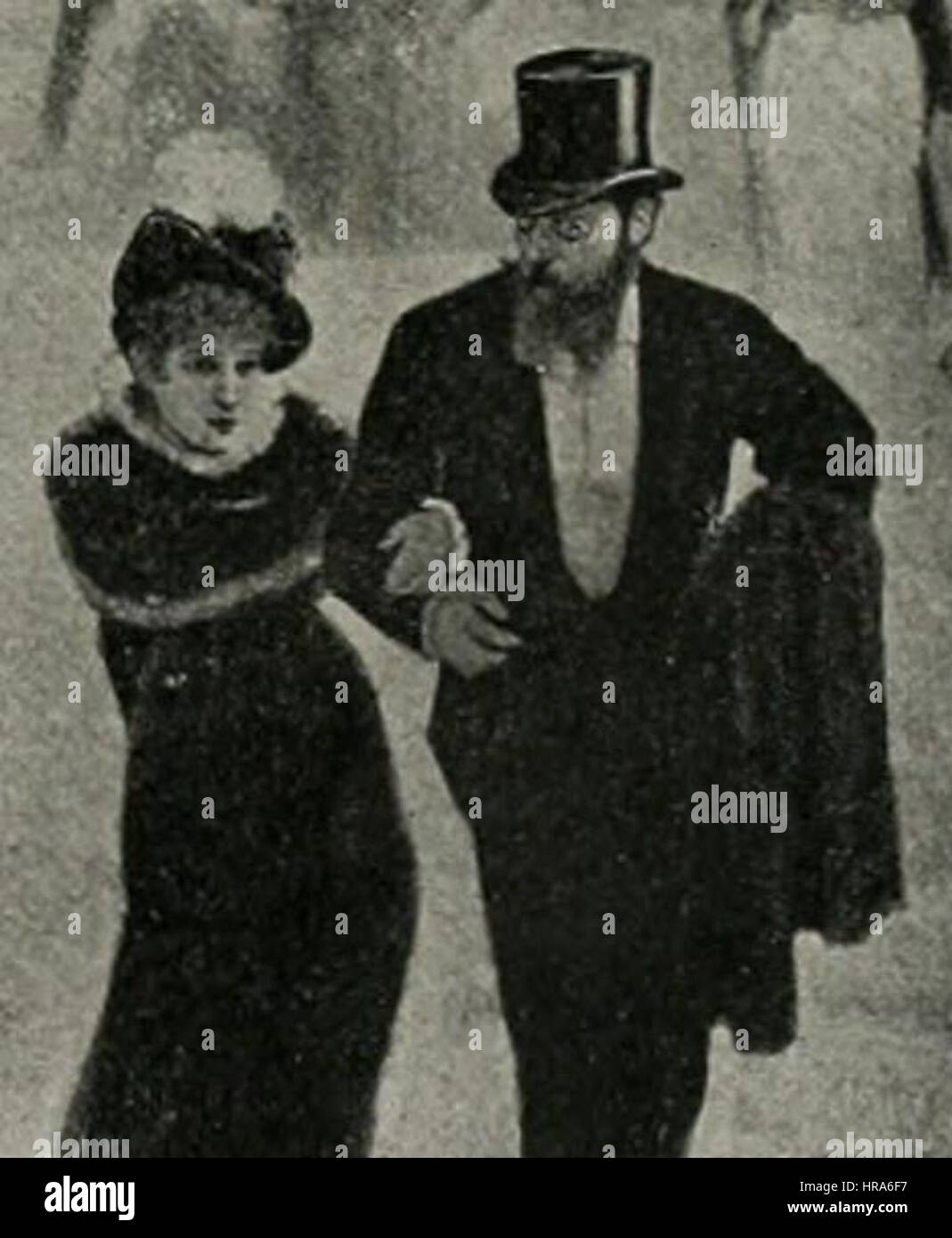 Sarah Bernhardt et Henry Fouquier Banque D'Images