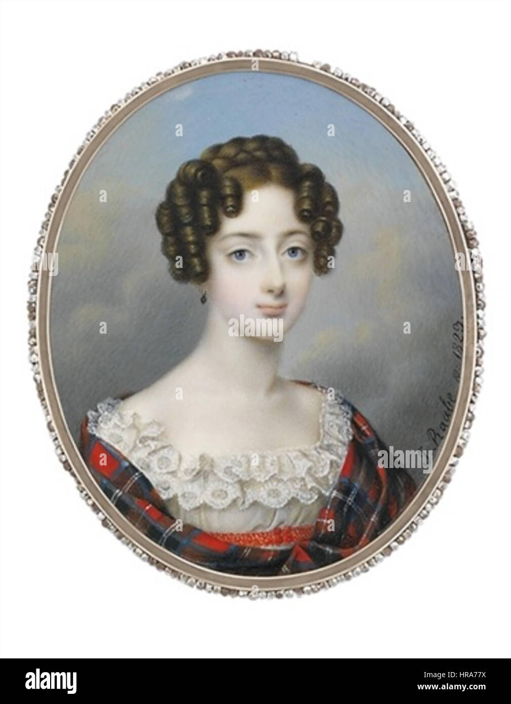 Raabe-karl-joseph-1780-1846-ge-une-jeune-femme de mousseline blanche-d Banque D'Images