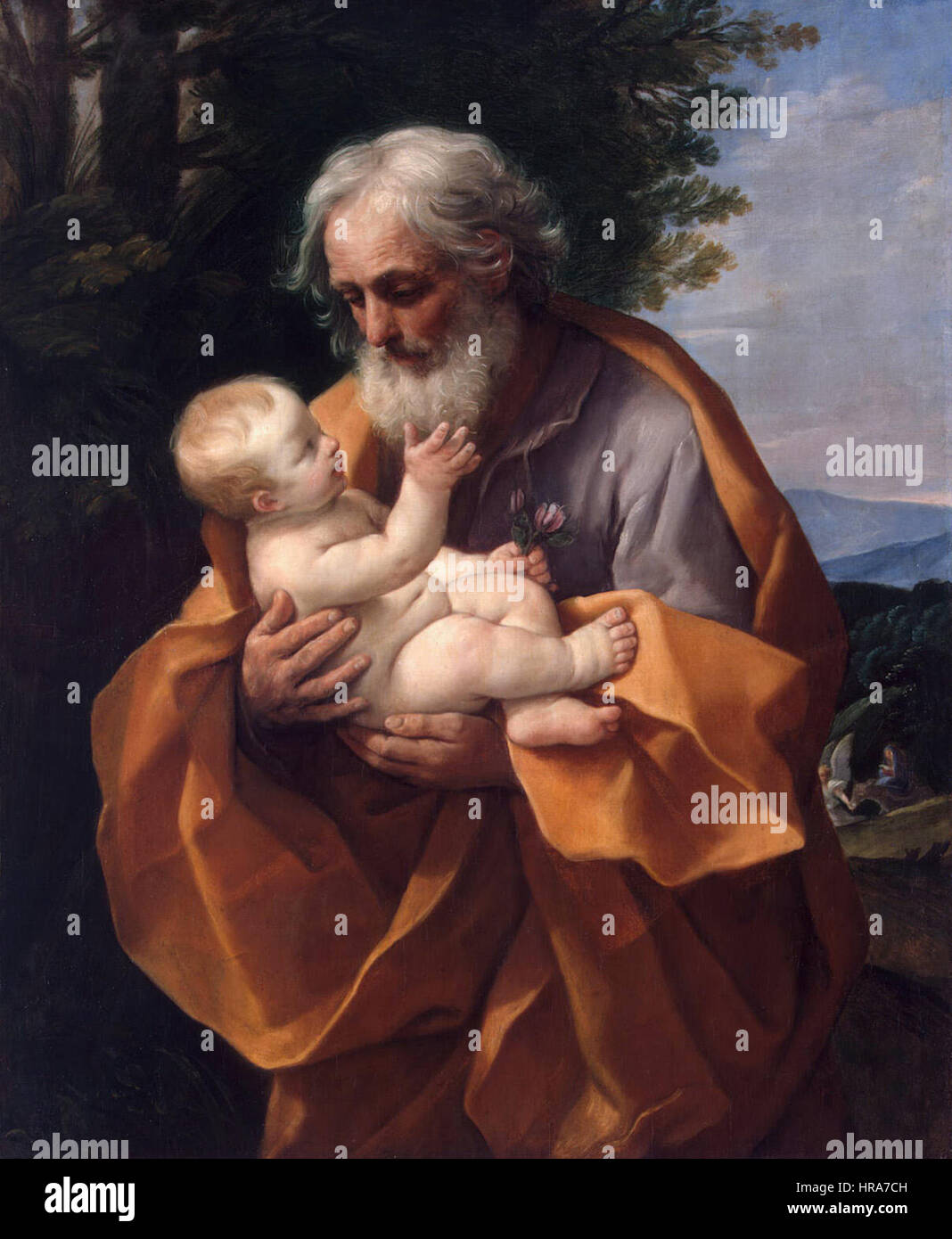 Saint Joseph avec l'Enfant Jésus par Guido Reni, c 1635 Banque D'Images