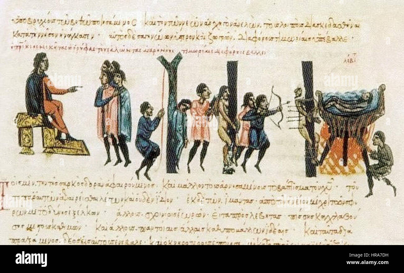 Romains (Nicétas Oryphas) punir les Sarrasins de Crète Banque D'Images