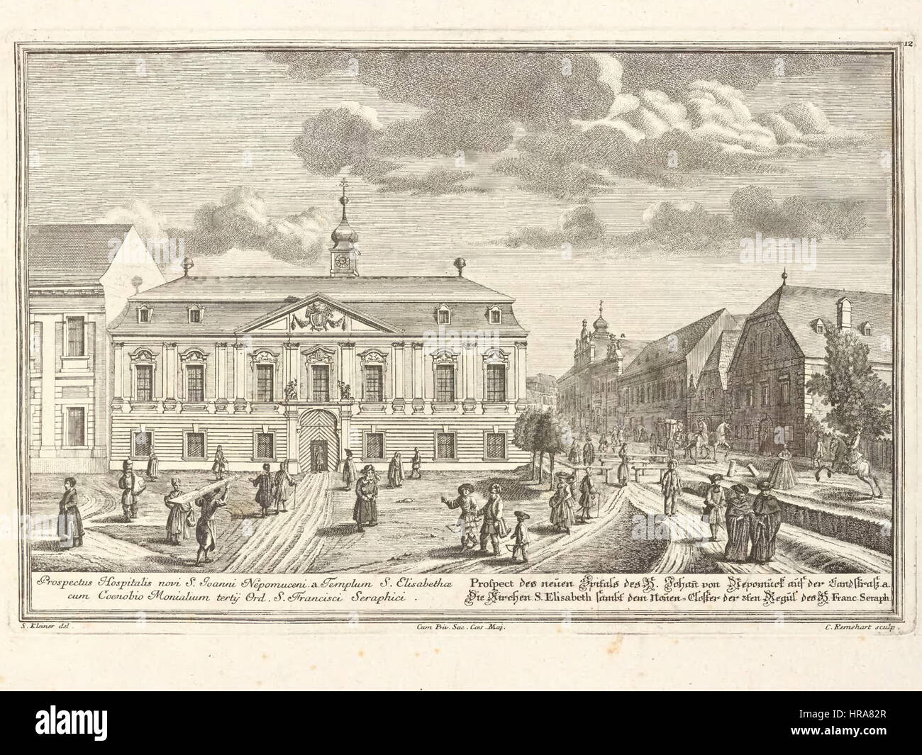 Salomon Kleiner Nepomucenispital Banque D'Images