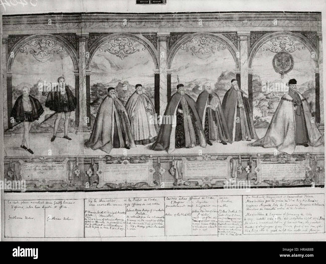 Procession des Chevaliers de la jarretière (fiche 2) Banque D'Images