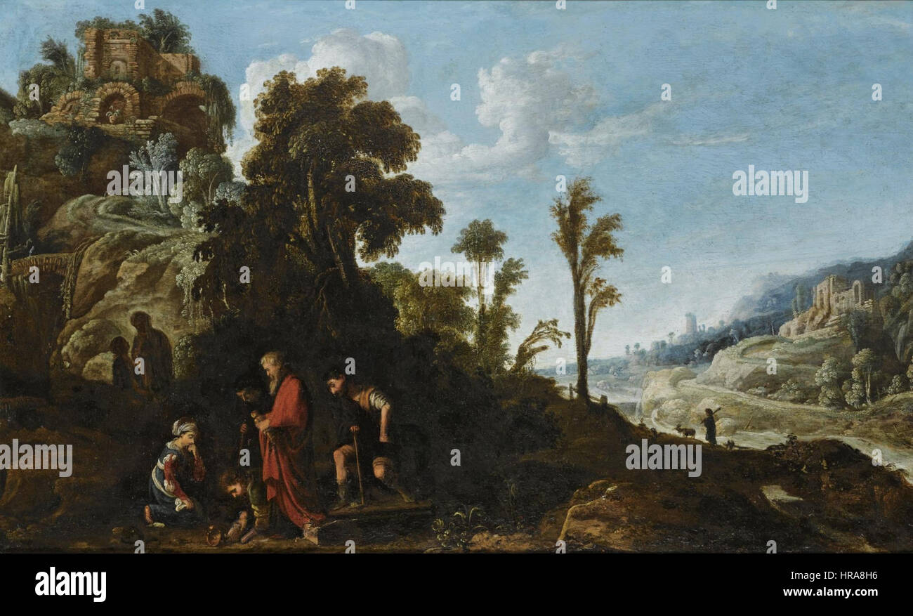 David Teniers (I) - une scène biblique Banque D'Images