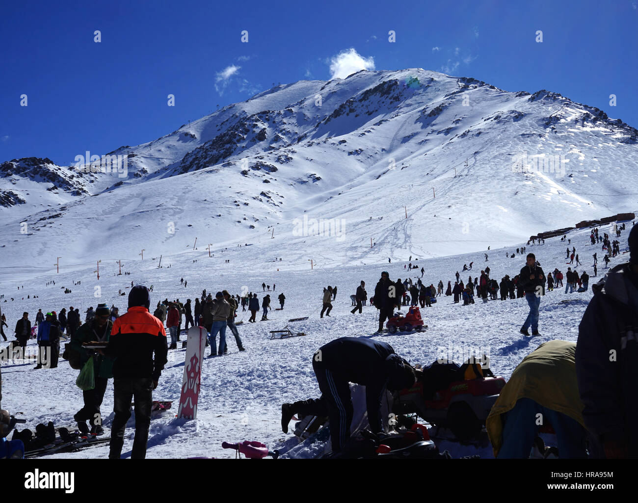 Domaine skiable de l'Oukaimeden, Atlas, Maroc Banque D'Images