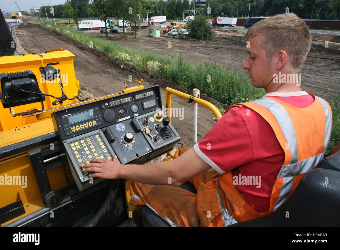 La construction de routes Banque D'Images