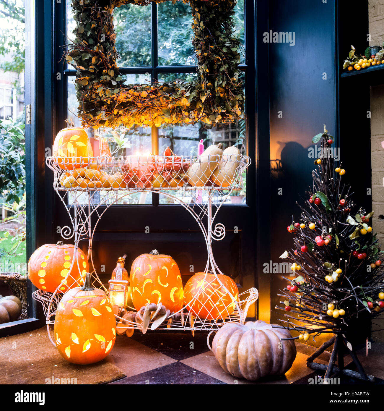 Décorations d'Halloween et de Noël. Banque D'Images