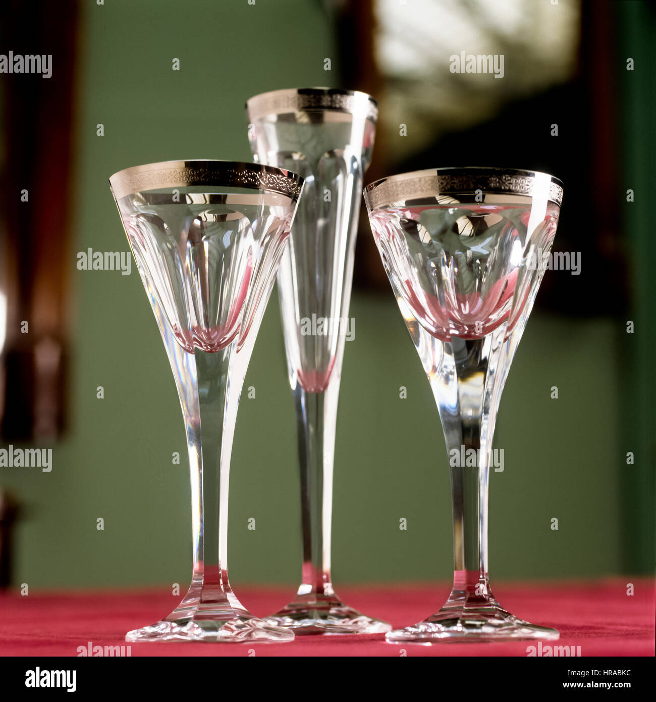 Détaillée d'argent verres. Banque D'Images