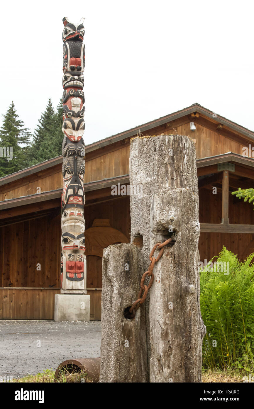 L'art inuit de l'Alaska à partir de Ketchikan Banque D'Images