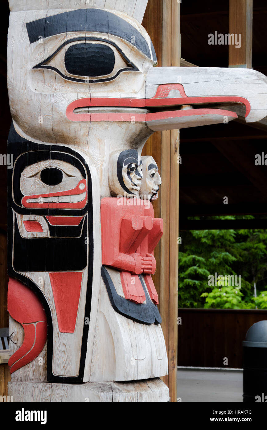 L'art inuit de l'Alaska à partir de Ketchikan Banque D'Images