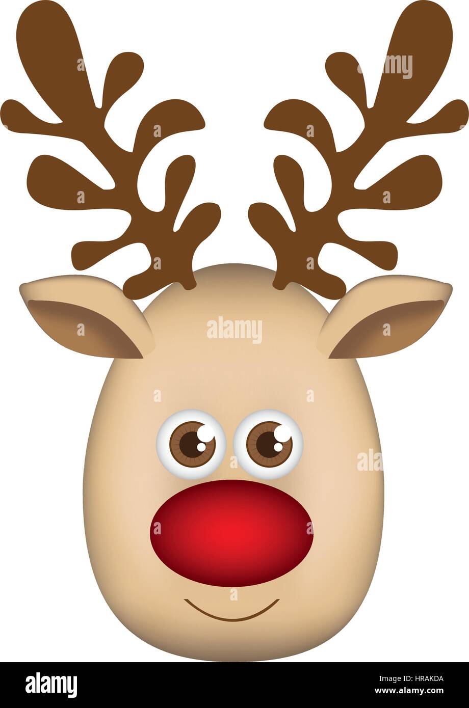 Cartoon Couleur Mignon Visage Animal Renne Image Vectorielle Stock Alamy