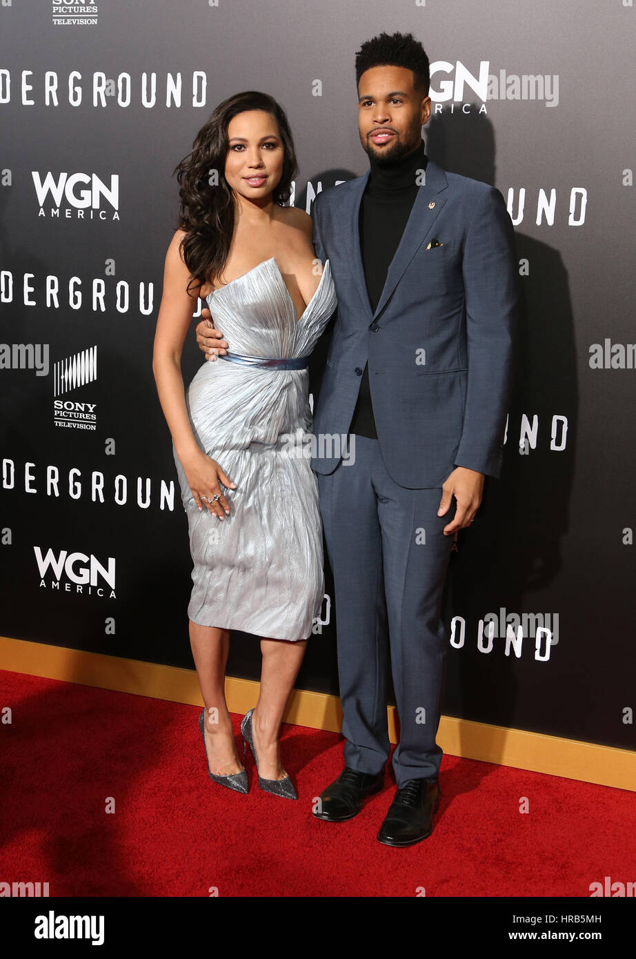 Westwood, Californie, USA. 28 Février, 2017. Jurnee Smollett-Bell, Josiah Bell, au Regency Village Theatre en Californie le 28 février 2017. Credit : Faye Sadou/media/Alamy Punch Live News Banque D'Images