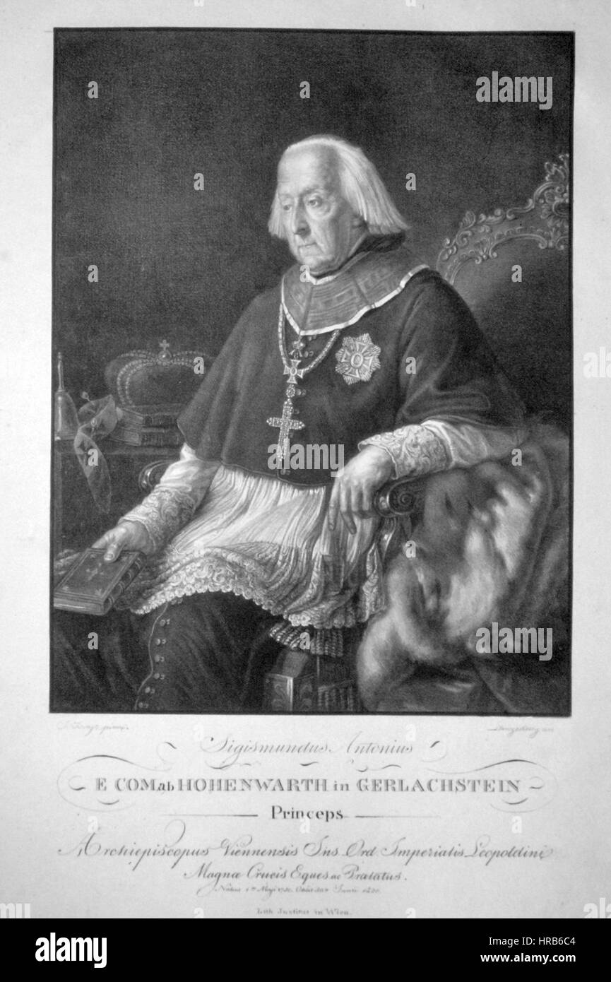 Sigmund Anton Hohenwart Litho Banque D'Images