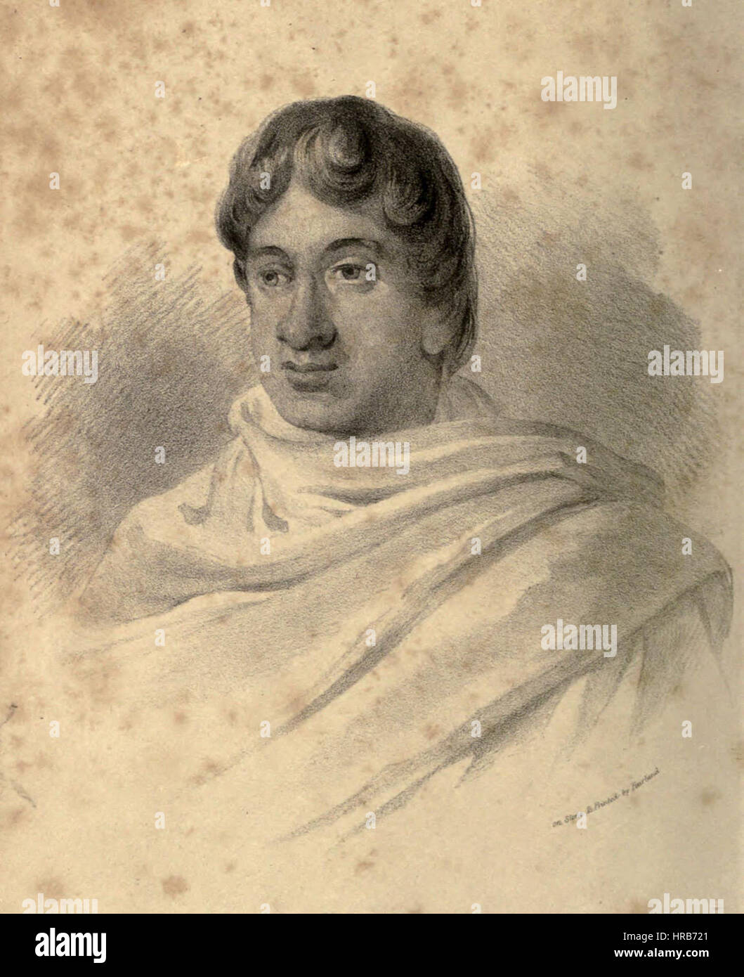 Radama, roi de Madagascar, par William Ellis (1838) Banque D'Images