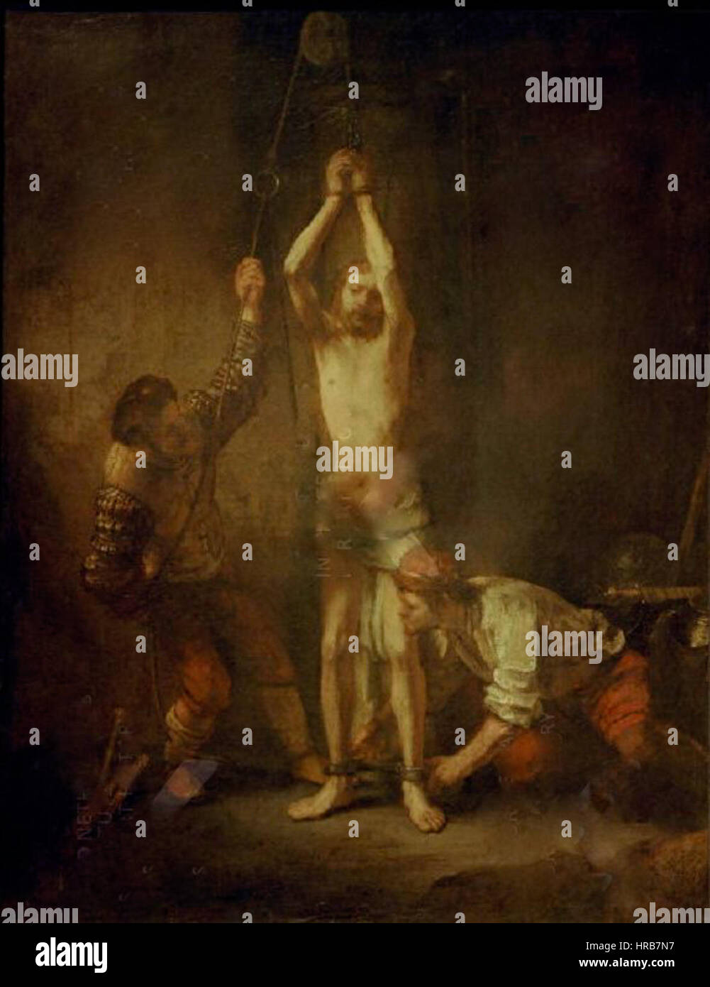 Rembrandt - le Christ à la colonne Hessische Landesmuseum Banque D'Images