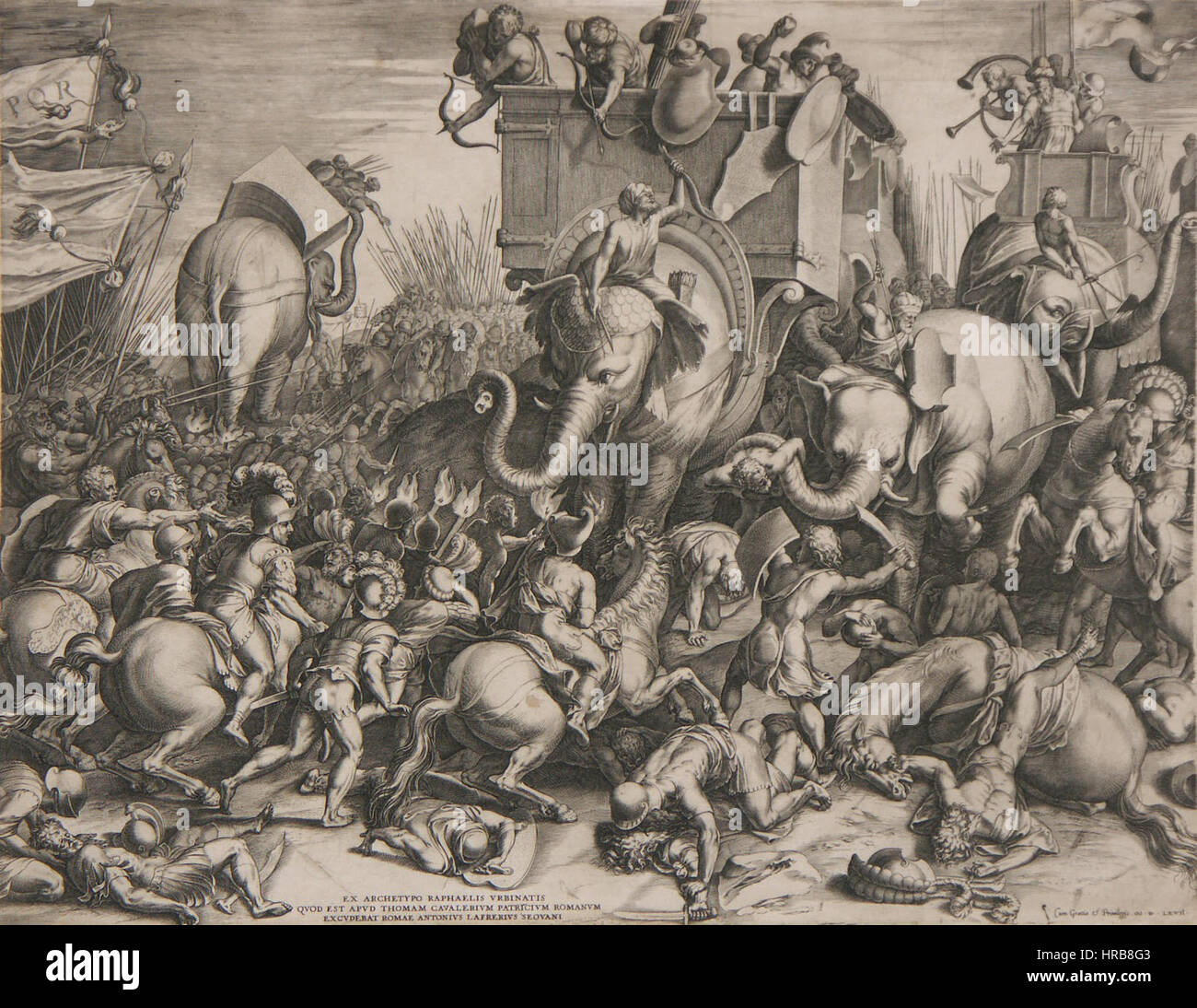 Slaget ved Zama - Cornelis Cort, 1567 Banque D'Images