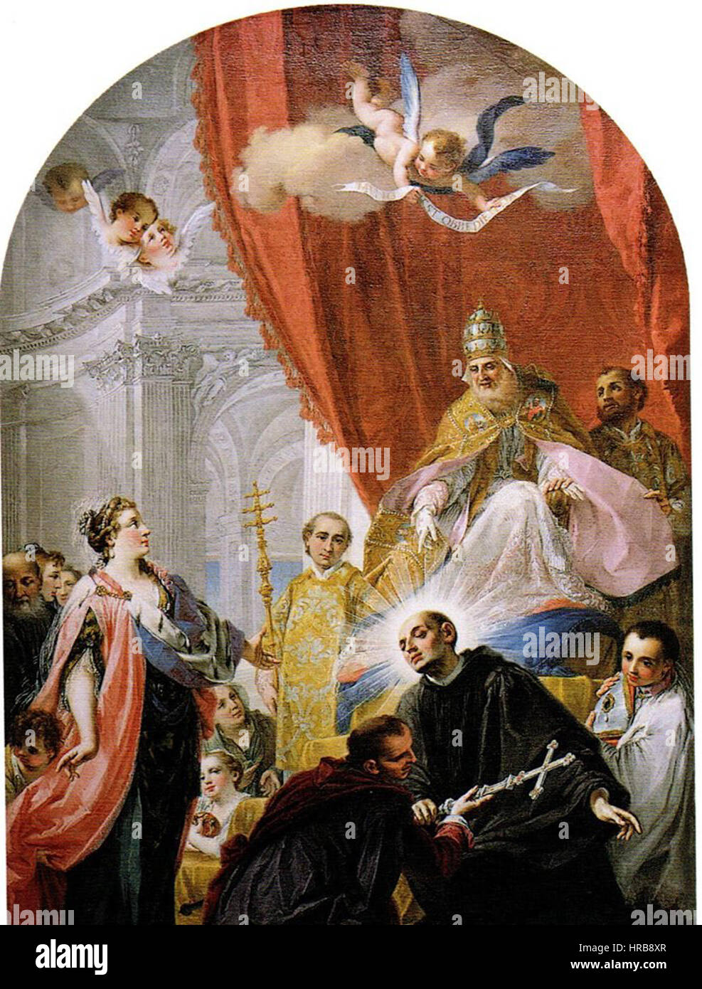 S. Anselmo Vescovo e Papa Gregorio VII con Matilde di Canossa Banque D'Images