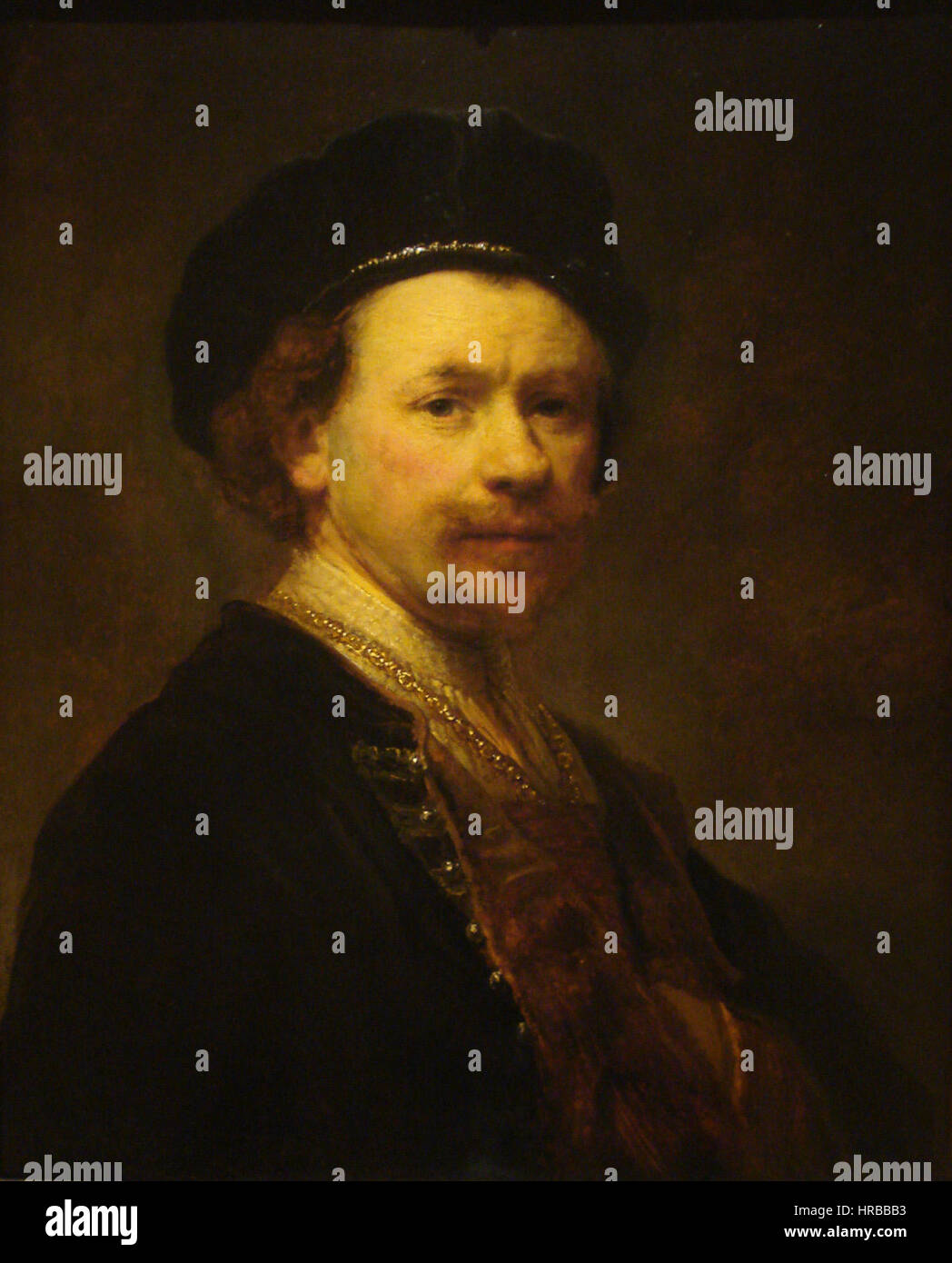 Autoportrait de Rembrandt 1636-38 Banque D'Images