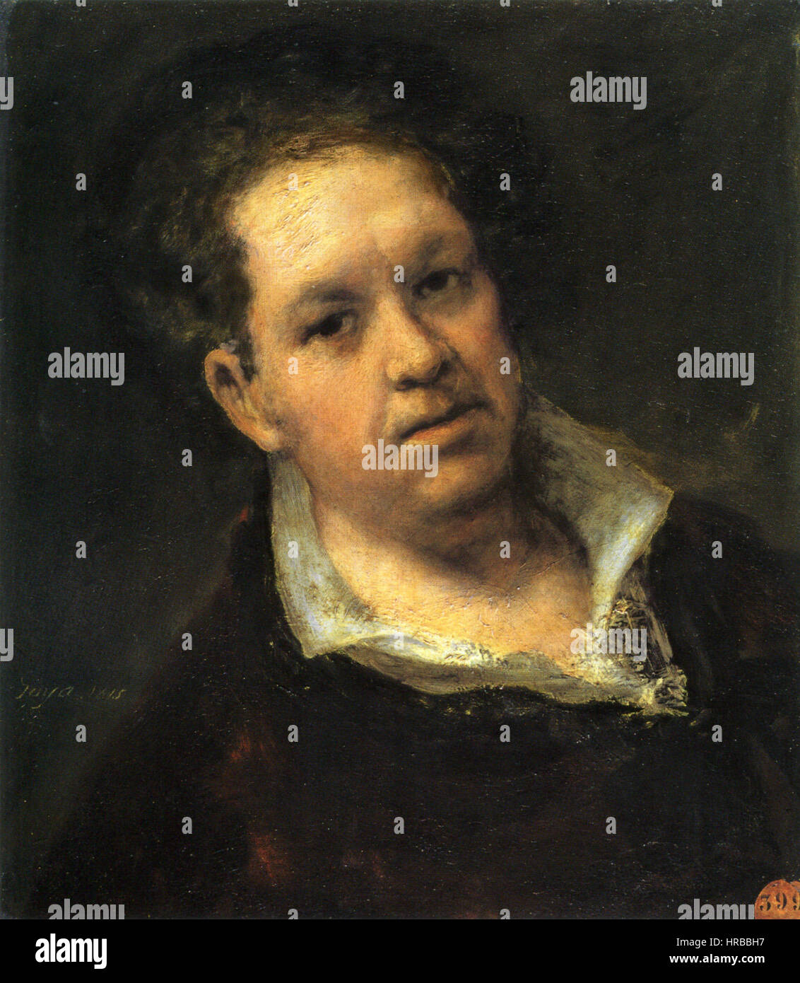 Autoportrait à 69 ans par Francisco de Goya Banque D'Images