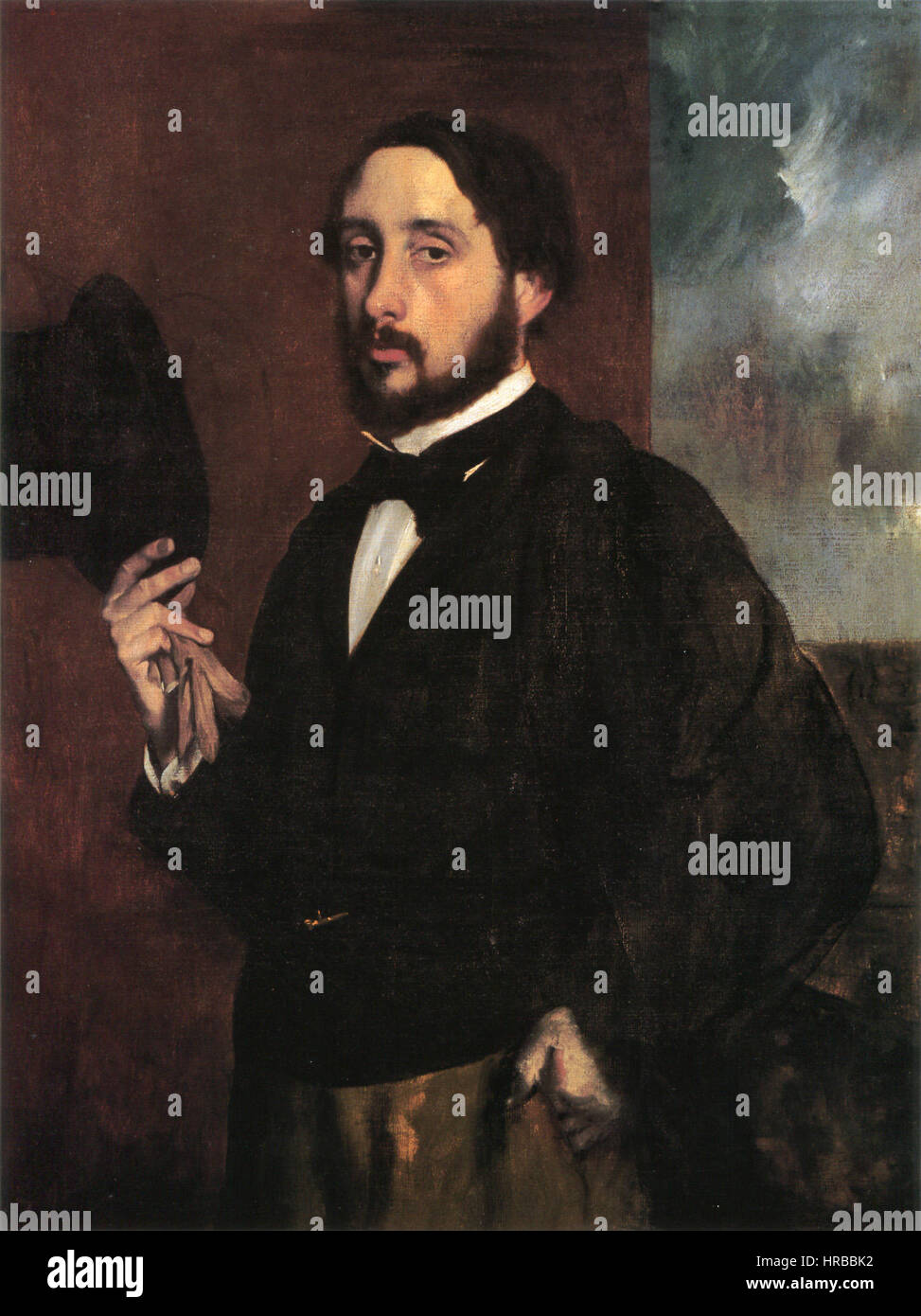 L'auto-portrait par Edgar Degas Banque D'Images