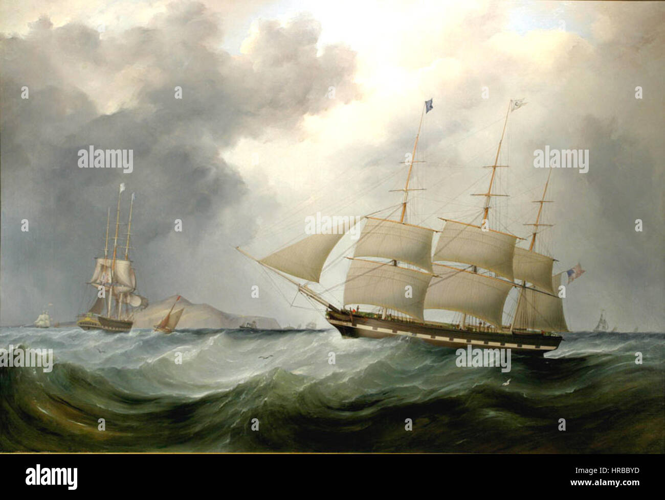 Samuel Walters - American Packet CHAMPLAIN Banque D'Images