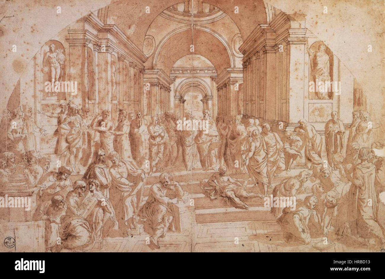 Raffaello Sanzio - l'École d'Athènes - WGA18925 Banque D'Images