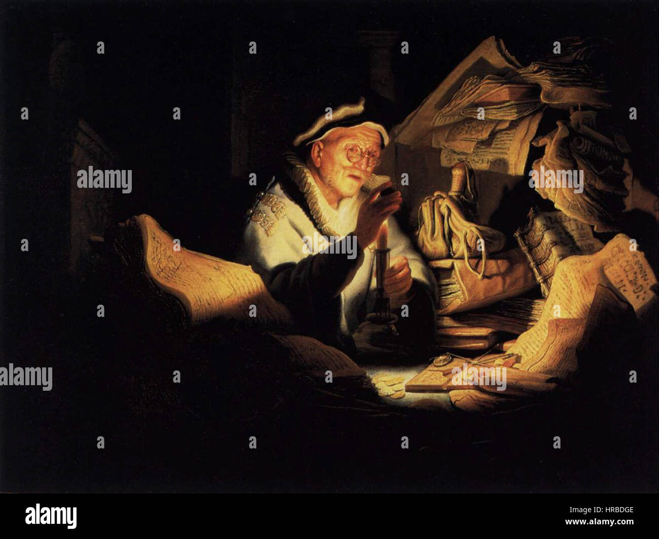 Rembrandt - parabole de l'homme riche - WGA19247 Banque D'Images